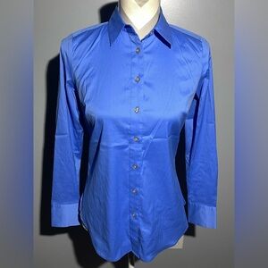 Ann Taylor Women's Blue Button Down Shirt